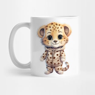 Cheetah Wearing Pajamas Mug